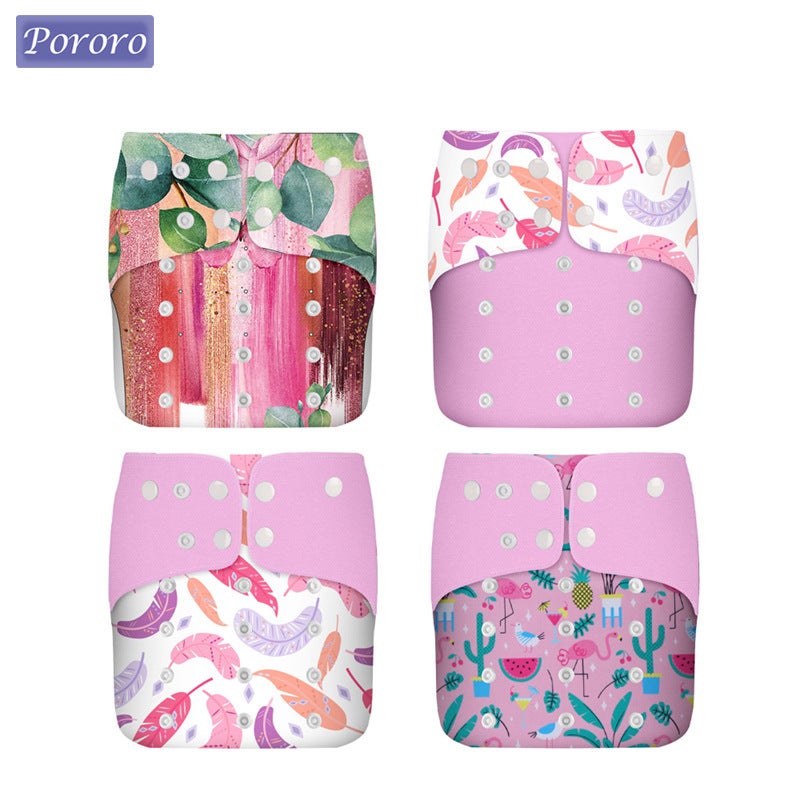 1-3 Years Old Double-Breasted Ear Printing For Boys And Girls Washable Diaper Baby Diaper Toilet Training Pants - Image 4